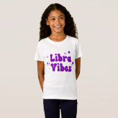 Paarse sterren voor de dierentuin van Libra Vibes T-shirt (Voorkant volledig)