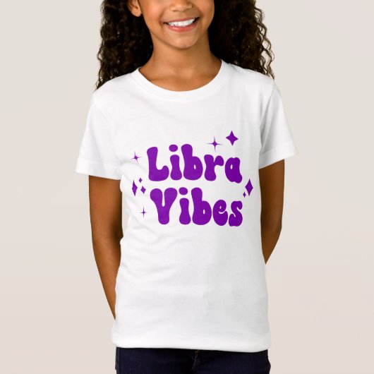 Paarse sterren voor de dierentuin van Libra Vibes T-shirt (Voorkant)