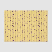 Paarse sterren Yellow Pop Art Holiday Tissuepapier (Voorkant)