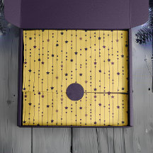 Paarse sterren Yellow Pop Art Holiday