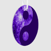 Paarse sterren Yin Yang-symbool Ornament (voorkant)