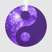 Paarse sterren Yin Yang-symbool Ornament (achterkant)