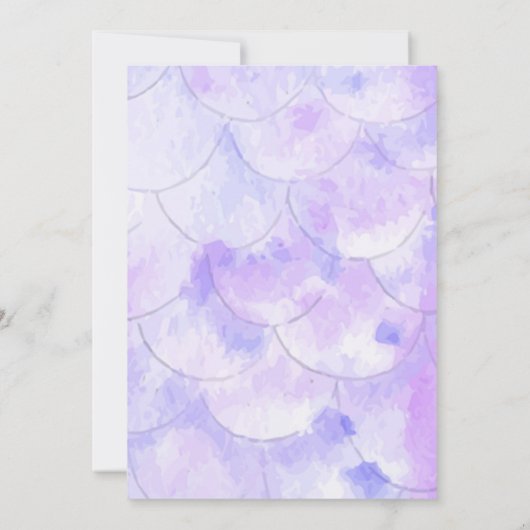  Paarse Sterren Zeemeermin Verjaardag Kaart (Achterkant)