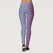 Paarse-sterrenflora metamorf leggings (Achterkant)