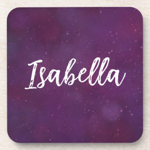 Paarse sterrenhemel bier onderzetter