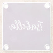 Paarse sterrenhemel glazen onderzetter (Achterkant)