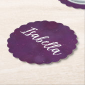 Paarse sterrenhemel kartonnen onderzetters (Gekanteld)