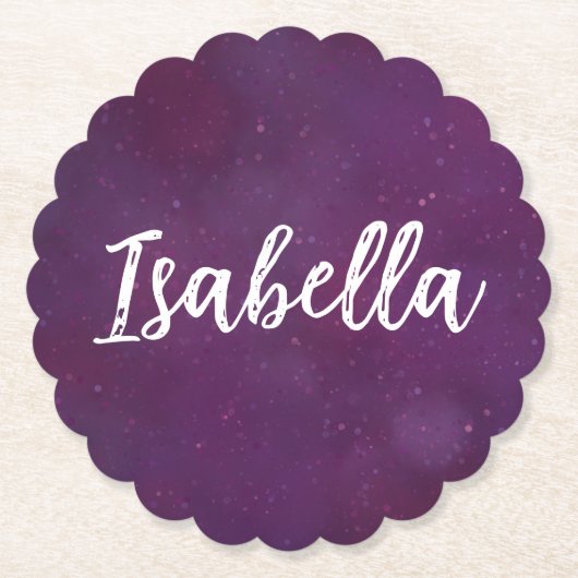 Paarse sterrenhemel kartonnen onderzetters (Voorkant)