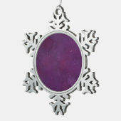 Paarse sterrenhemel tin sneeuwvlok ornament (Rechts)