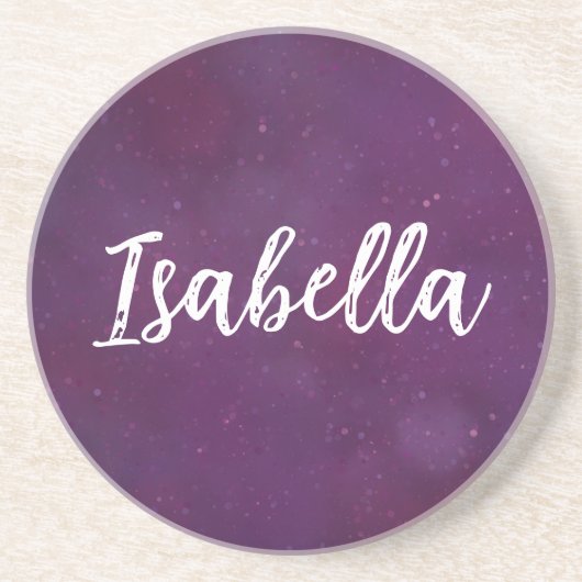 Paarse sterrenhemel zandsteen onderzetter (Voorkant)
