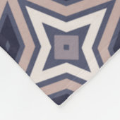 Paarse Sterrenkruis Geometrie Midden-Oosterpatroon Fleece Deken (Hoek)