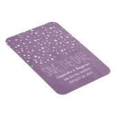 Paarse Sterrennacht Sla de Datum Premium Magnet op Magneet (Rechterzijde)