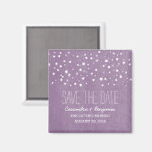 Paarse Sterrennacht sparen de Magnet van de Datum (Voorkant / Achterkant)