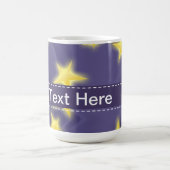 Paarse Sterrennacht; Yellow Stars Pattern Koffiemok (Center)