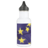 Paarse Sterrennacht; Yellow Stars Pattern Waterfles (Links)
