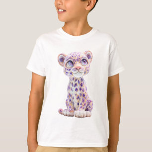 Paarse sterrenstelsel gespikkelde jachtluipaardwel t-shirt