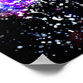 Paarse sterrenstelsel met planeten poster (Hoek)