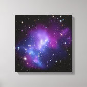 Paarse sterrenstelselcluster in canvas gewikkeld afdruk (Voorkant)