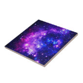 Paarse sterrenstelsels in de ruimte tegeltje (Zijkant)