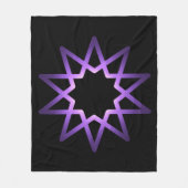 Paarse sterrensymbool voor de levensstijl fleece deken (Voorkant)