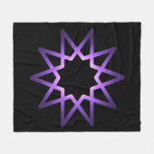 Paarse sterrensymbool voor de levensstijl fleece deken (Voorkant (Horizontaal))