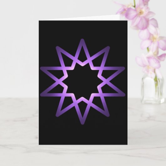 Paarse sterrensymbool voor de levensstijl kaart (Orchidee)