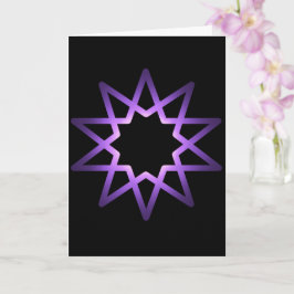 Paarse sterrensymbool voor de levensstijl kaart