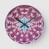 Paarse sterretje kleurstof ronde klok (Voorkant)