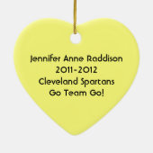 Paarse Stick Figuur Cheerleader Ornament (Achterkant)