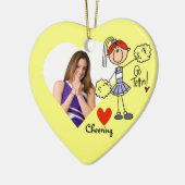 Paarse Stick Figuur Cheerleader Ornament (Links)