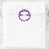 Paarse sticker met een klassieke ziel (Tas)