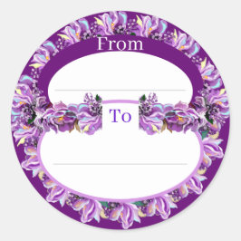 Paarse sticker met een klassieke ziel