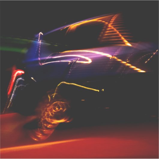 paarse sticker voor autodans (Voorkant)