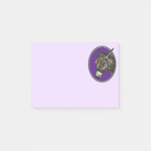 Paarse Sticky Donkey Notes