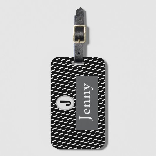 Paarse stijl bagagelabel (Voorkant (verticaal))