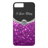 Paarse stijlvolle bling Case-Mate iPhone case (Achterkant)