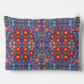 Paarse stijlvolle bloemenpatroon aangepaste access etui (Achterkant)