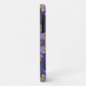 Paarse stijlvolle satijn Lace Art Monogram iPhone  Case-Mate iPhone Case (Achterkant/links)