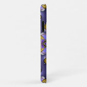 Paarse stijlvolle satijnen kant kunst monogram iPh Case-Mate iPhone Case (Achterkant/rechts)