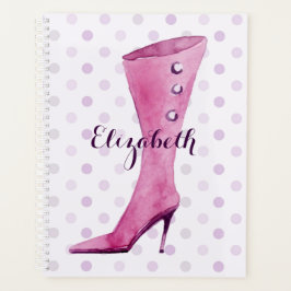 Paarse stiletto hiel op maat gemaakt planner