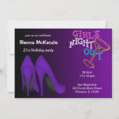 Paarse Stilettos-verjaardag Kaart (Voorkant)