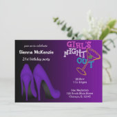 Paarse Stilettos-verjaardag Kaart (Staand voorkant)