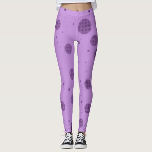 Paarse Stip Chaos Leggings (Voorkant)