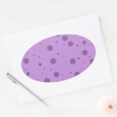 Paarse Stip Chaos Ovale Sticker (Envelop)