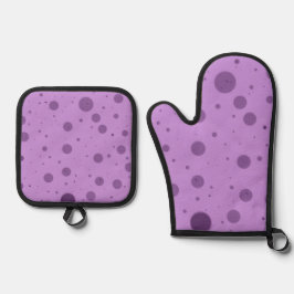 Paarse Stip Chaos Ovenwant & Pannenlap Set