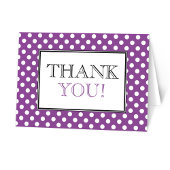 Paarse Stip Dank Je Kaart