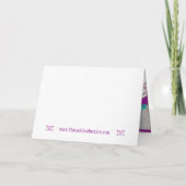 Paarse stip foto afstudeerfeest aankondiging (Achterkant)