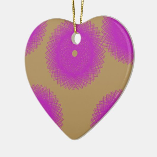 paarse stip keramisch ornament (Links)