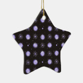 Paarse Stip Keramische Ster Ornament (Rechts)