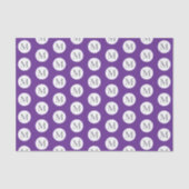 Paarse Stip Monogram Tissuepapier (Voorkant)